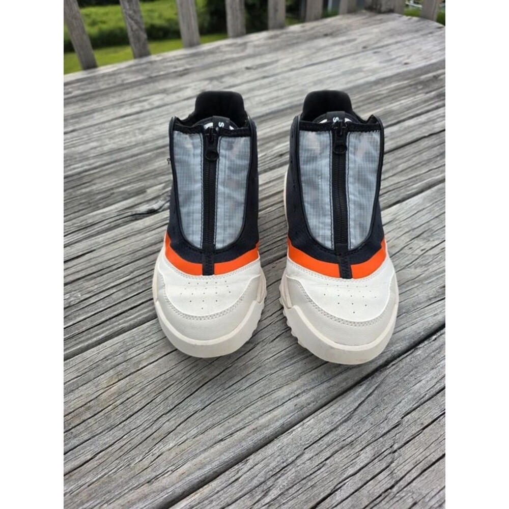 Sorel Kinetic Chunky Sneakers Black White Zip Front Sz 8 EU 39 Trail Style - Picture 10 of 11